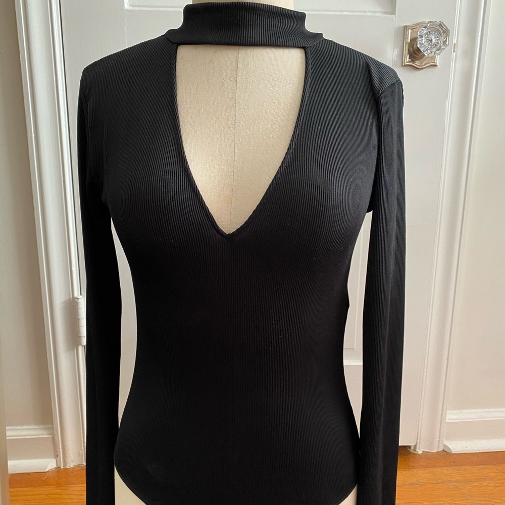 Black long sleeve bodysuit
